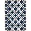 Handmade Dark Blue and Ivory Wool Tufted Square Rug