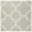 Handmade Grey and Ivory Wool Tufted Area Rug, 5' x 8'