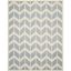 Blue and Ivory Hand-Tufted Wool 5' x 8' Area Rug