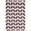 Hand-Tufted Purple and Ivory Wool Area Rug, 5' x 8'