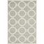 Grey and Ivory Hand-Tufted Wool Geometric 6' x 9' Rug