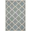 Hand-Tufted Blue and Ivory Geometric Wool Area Rug, 3' x 5'