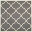 Hand-tufted Off-White Wool 5' Square Non-slip Area Rug