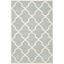 Grey and Ivory Hand-Tufted Wool Geometric Area Rug, 3' x 5'