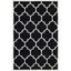 Handmade Black and Ivory Geometric Wool Area Rug 3' x 5'