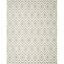 Grey and Ivory Geometric Hand-Tufted Wool Area Rug, 4' x 6'