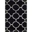 Handmade Black and Ivory Wool Geometric Area Rug 2' x 3'