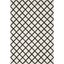 Ivory and Black Hand-Tufted Wool Geometric Area Rug, 4' x 6'