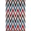 Ivory and Multicolor Hand-Tufted Wool Zigzag Area Rug, 6' x 9'