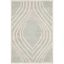 Gray and Ivory Hand-Tufted Wool Geometric Area Rug, 3' x 5'