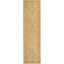 Ivory and Gold Hand-Hooked Wool Runner Rug