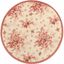 Ivory and Rose Floral Round Wool Area Rug, 3'