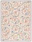 Ivory Floral Handmade Wool 10' x 14' Area Rug