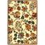 Ivory Floral Hand-Tufted Wool Area Rug, 3'9" x 5'9"