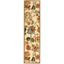 Ivory Floral Wool Runner Rug with Hand-Hooked Design, 2'6" x 8'