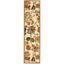 Ivory Floral Wool Runner Rug with Hand-Hooked Design, 2'6" x 8'