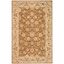 Hand-Knotted Ivory Wool Floral Area Rug, 3'9" x 5'9"