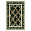 Handmade Rectangular Black Floral Wool Area Rug