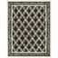 Handmade Rectangular Black Floral Wool Area Rug