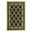 Handmade Black Floral Wool Rectangular Area Rug, 5'3" x 8'3"