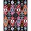 Reversible Black Synthetic 8' x 10' Rectangular Area Rug