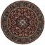 Elegant Round Burgundy Wool Tufted 6' Area Rug