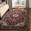 Elegant Burgundy & Navy Hand-Tufted Wool Area Rug, 9' x 12'