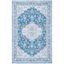 Classic Vintage Blue and Grey 9' x 12' Cotton Rug