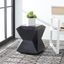 Conan Geometric Black Concrete Outdoor Accent Stool