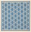 Easy-Care Blue Synthetic Square Indoor/Outdoor Rug, 7'10"