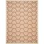 Terracotta & Bone Round Synthetic 6'7" x 9'6" Easy-Care Area Rug