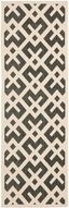 Courtyard Elegance 2'3" x 6'7" Runner Rug in Black and Beige