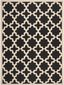 Black and Beige Geometric 9' x 12' Indoor/Outdoor Area Rug