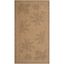 Natural Gold Floral Rectangular Indoor/Outdoor Rug