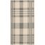 Modern Easy-Care Grey/Bone Synthetic Rectangular Area Rug, 6'7" x 9'6"