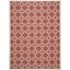 Red and Beige Rectangular Synthetic Trellis Area Rug 8' x 11'