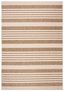 Gray and Taupe Striped Synthetic 9' x 12' Area Rug