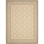 Beige and Dark Beige Synthetic 9' x 12' Rectangular Area Rug