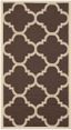 Moroccan Trellis Dark Brown 2' x 3'7" Synthetic Indoor/Outdoor Accent Rug