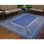 Blue Synthetic Flat Woven Reversible 9' x 12' Rug