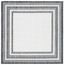 Ivory and Black Reversible Square Synthetic Indoor/Outdoor Rug