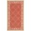 Red/Natural Rectangular Easy-Care Synthetic Area Rug, 24" x 44"