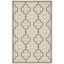 Courtyard Geometric Trellis Beige 5'3" x 7'7" Indoor/Outdoor Rug