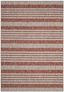 Round Gray Stripe Synthetic 59" Easy-Care Stain-Resistant Area Rug