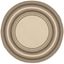 Easy-Care Beige Synthetic 59" Round Indoor/Outdoor Rug