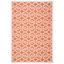 Terracotta and Beige Geometric Synthetic 5' x 7' Easy Care Rug