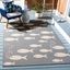 Dark Grey and Beige Rectangular 9' x 12' Synthetic Outdoor Rug