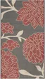 Rectangular Red Synthetic Easy Care Stain-Resistant Area Rug 60" x 31"