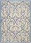 Blue Floral Motif Synthetic 9' x 12' Outdoor Area Rug