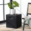 Cubist Corbusier-Inspired 20" Black Concrete Accent Table